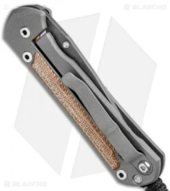 Chris Reeve Small Sebenza 21 Drop Point Natural Micarta Inlays Ladder Dam -Chris Reeve Knives Shop Chris Reeve Small Sebenza 21 DP Natural Micarta Inlays Ladder Damascus BHQ 94357 jr side