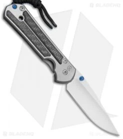 Chris Reeve Left-Hand Small Sebenza 21 Knife W/ CF Inlays (2.94" Satin)
