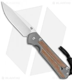 Chris Reeve Small Sebenza 21 Knife W/ Natural Micarta Inlays (2.94" Satin)