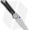 Chris Reeve Left-Hand Small Sebenza 21 Tanto Knife CF Inlays (2.94" Stonewash)