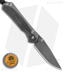 Chris Reeve Left Hand Small Sebenza 31 Black Micarta (2.94" Raindrop Dama) -Chris Reeve Knives Shop Chris Reeve Small Sebenza 31 Black Micarta Raindrop Damascus Left Hand BHQ 98986 LS Bottlecap