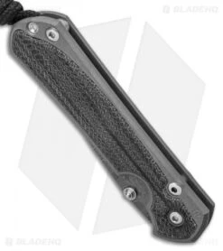 Chris Reeve Left Hand Small Sebenza 31 Black Micarta (2.94" Raindrop Dama) -Chris Reeve Knives Shop Chris Reeve Small Sebenza 31 Black Micarta Raindrop Damascus Left Hand BHQ 98986 LS Spine