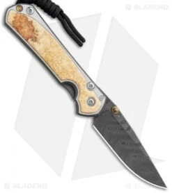 Chris Reeve Left Hand Small Sebenza 31 Knife Box Elder (2.94" Boomerang Dam.)