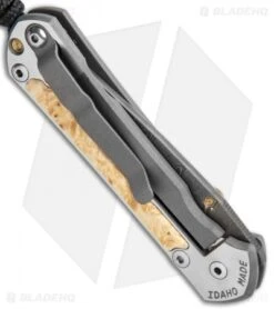 Chris Reeve Left Hand Small Sebenza 31 Knife Box Elder (2.94" Boomerang Dam.) -Chris Reeve Knives Shop Chris Reeve Small Sebenza 31 Box Elder Boomerang Damascus Left BHQ 117973 jr side