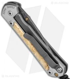 Chris Reeve Small Sebenza 31 Frame Lock Knife Box Elder (3" Raindrop Damascus) -Chris Reeve Knives Shop Chris Reeve Small Sebenza 31 Box Elder Raindrop Damascus BHQ 98996 jr side