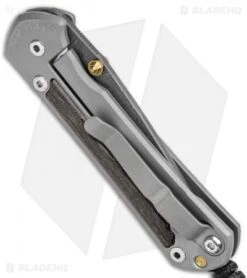 Chris Reeve Small Sebenza 31 Knife Bog Oak Knife Double Lug (2.94" Damascus) -Chris Reeve Knives Shop Chris Reeve Small Sebenza 31 Knife Ti Bog Oak Double Lug Boomerang Damascus BHQ 135695 jr side