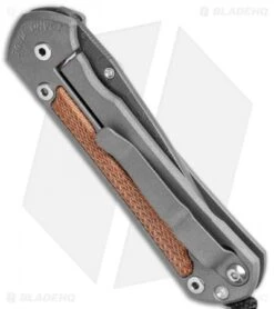 Chris Reeve Small Sebenza 31 Knife Natural Micarta (2.94" Boomerang Damascus) -Chris Reeve Knives Shop Chris Reeve Small Sebenza 31 Natural Micarta Boomerang Damascus BHQ 118517 jr side