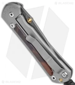 Chris Reeve Small Sebenza 31 Macassar Ebony Double Lug Knife (3.25" Damascus) -Chris Reeve Knives Shop Chris Reeve Small Sebenza 31 Ti Macassar Ebony Double Thumb Lug Damascus BHQ 117825 jr side