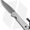 Chris Reeve Small Sebenza 31 Frame Lock Knife Gray Titanium (3" Ladder Damascus)