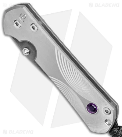 Chris Reeve Small Sebenza 31 Frame Lock Knife Gray Titanium (3" Ladder Damascus) 2 Chris Reeve Small Sebenza 31 Frame Lock Knife Gray Titanium (3" Ladder Damascus) - Image 2