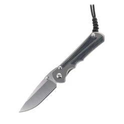 Chris Reeve Large Inkosi Folding Knife Glass Blasted Titanium & Black Micarta Inlay Drop Point Magnacut LIN-1116