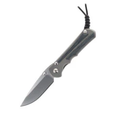 Chis Reeve Large Inkosi Folding Knife Sand Blasted Titanium & Black Micarta Inlay Drop Point Magnacut LIN-1012