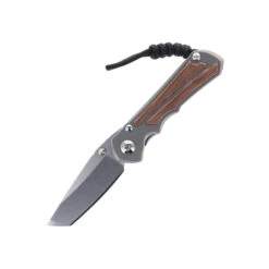 Chris Reeve Small Inkosi Folding Knife Glass Blasted Titanium Handle Natural Micarta Inlay Magnacut Steel Tanto SIN-1134