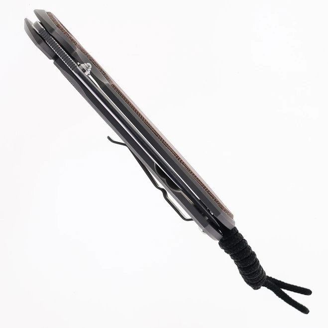 Chris Reeve Large Sebenza 31 Folding Knife Glass Blasted Titanium & Natural Canvas MagnaCut Tanto L31-1234 6 Chris Reeve Large Sebenza 31 Folding Knife Glass Blasted Titanium & Natural Canvas MagnaCut Tanto L31-1234 - Image 6