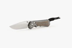 Chis Reeve Large Inkosi Framelock Knife Titanium With Natural Micarta Inlay Plain Magnacut Blade LIN-1014