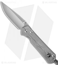 Large Sebenza 21 Unique Graphic Reverse Silver Contrast W/ Hematite Inlay