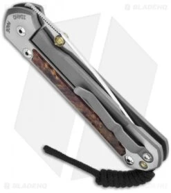 Chris Reeve Large Sebenza 21 Knife W/ Honduran Rosewood & 2 Studs (3.625" Plain) -Chris Reeve Knives Shop chris reeve large sebenza 21 wood hondruan rosewood double thumb lug side