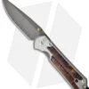 Chris Reeve Large Sebenza 21 Knife W/ Honduran Rosewood Inlay (3.625" Damascus)