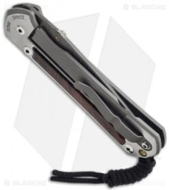 Chris Reeve Large Sebenza 21 Knife W/ Honduran Rosewood Inlay (3.625" Damascus) -Chris Reeve Knives Shop chris reeve large sebenza 21 wood honduran rosewood stainless damascus side