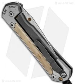 Chris Reeve Large Sebenza 21 Knife W/ Mammoth Bark Inlay (3.625" Plain) -Chris Reeve Knives Shop chris reeve large sebenza 21 wood mammoth bark inlay side