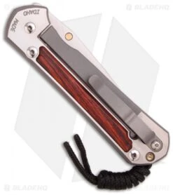 Chris Reeve Large Sebenza 21 Knife W/ Cocobolo Wood Inlay (3.625" Plain) 5 Chris Reeve Large Sebenza 21 Knife W/ Cocobolo Wood Inlay (3.625" Plain) -Chris Reeve Knives Shop chris reeve sebenza 21 wood cocobolo inlay back