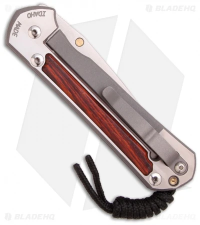 Chris Reeve Large Sebenza 21 Knife W/ Cocobolo Wood Inlay (3.625" Plain) 2 Chris Reeve Large Sebenza 21 Knife W/ Cocobolo Wood Inlay (3.625" Plain) - Image 2