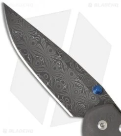 Chris Reeve Small Sebenza 21 Knife (2.94" Raindrop Damascus) -Chris Reeve Knives Shop chris reeve small sebenza 21 damascus raindrop blade