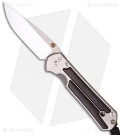 Chris Reeve Small Sebenza 21 Knife W/ Gabon Ebony Inlays (2.94" Plain)