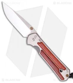 Chris Reeve Small Sebenza 21 Knife W/ Cocobolo Wood Inlays (2.94" Plain)